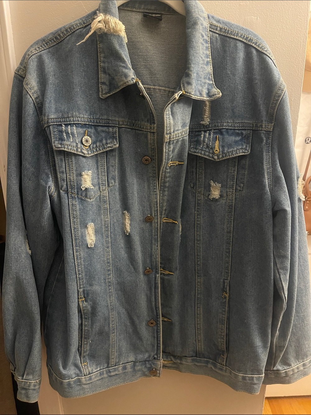 Amazon Light Blue Distressed Jean Jacket